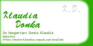 klaudia donka business card